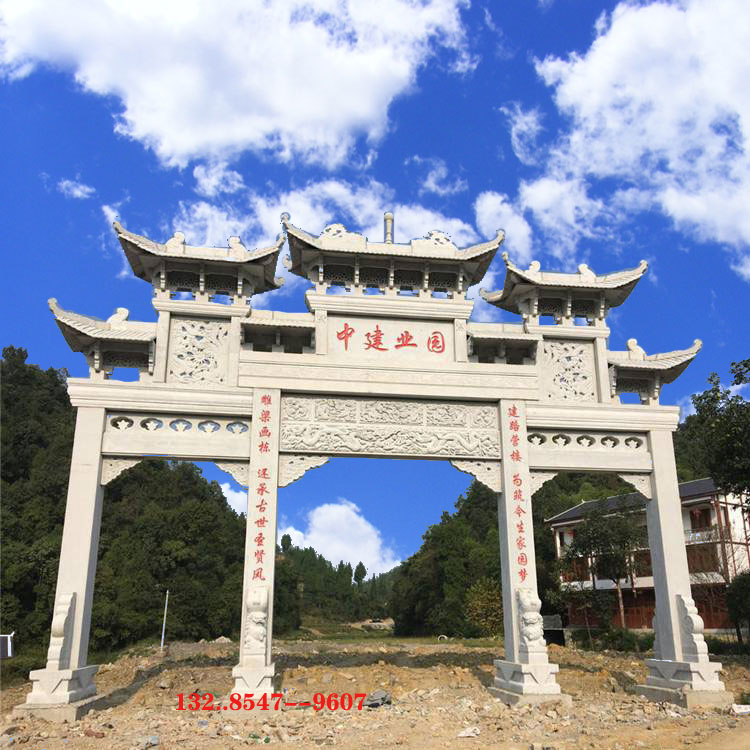 大型街道牌樓建立的意義和 景區古建牌坊的雕刻手法