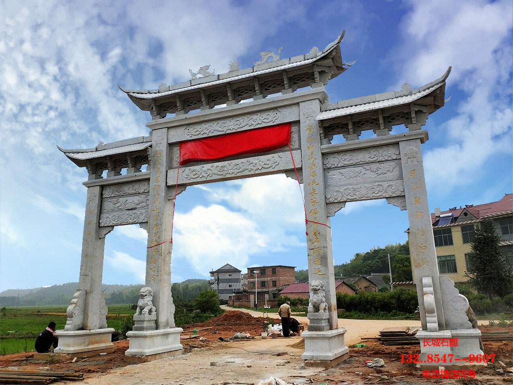 大型街道牌樓建立的意義和 景區古建牌坊的雕刻手法