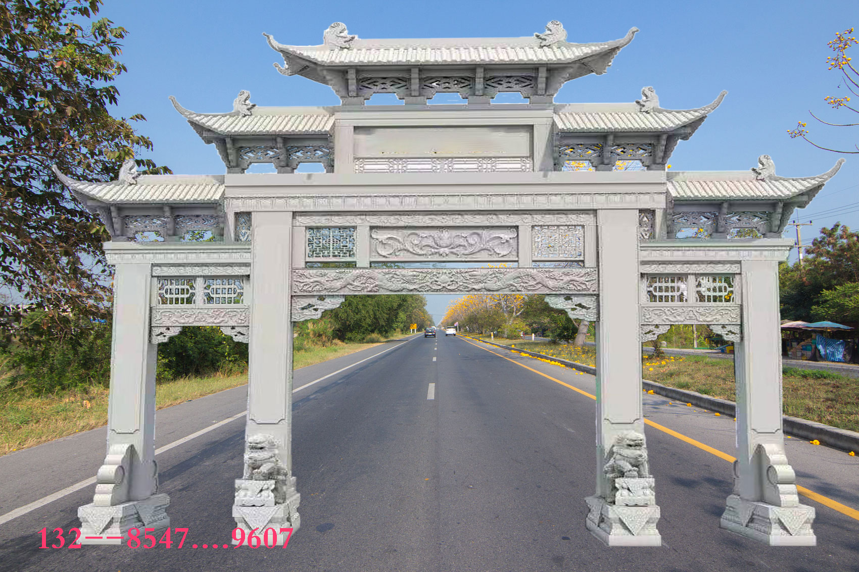 2022農村村莊石牌樓全新低價出售與展示