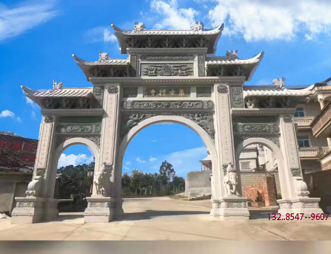 大型街道牌樓建立的意義和 景區古建牌坊的雕刻手法
