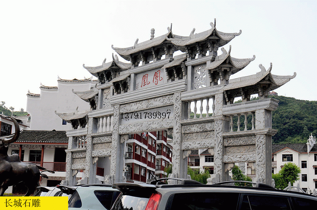 寺院園林村莊石雕牌坊石牌樓安裝有什么作用呢，
