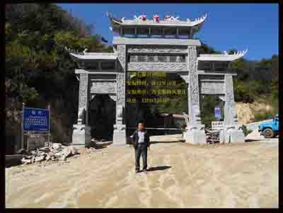 景區石雕牌坊_仿牌樓明清風格