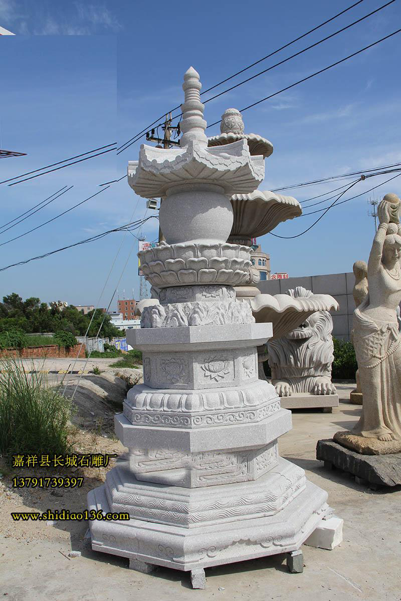 佛教石塔佛塔，花崗巖石塔
