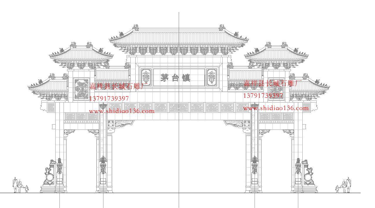 石雕牌坊設計圖