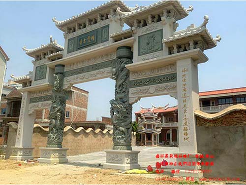 濟(jì)寧石牌坊廠制作的精雕石雕山門(mén)